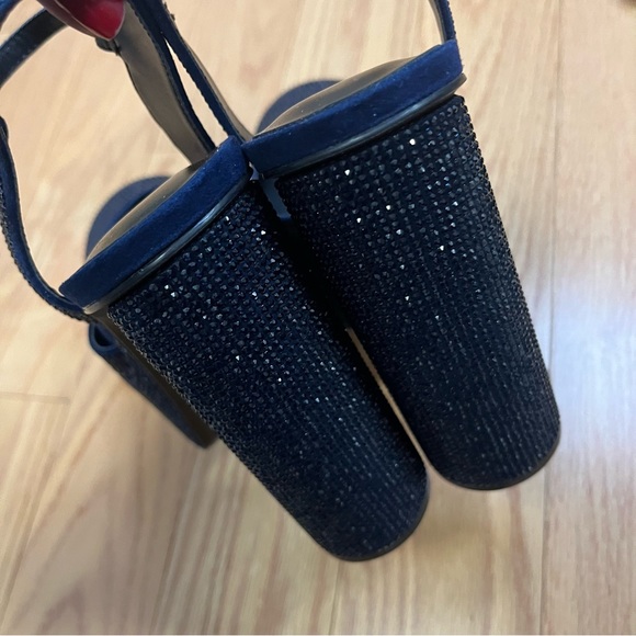 Zara Blue Rhinestone Platform Heels - Picture 6 of 9